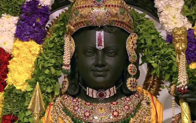 A Glimpse Of Ram Lalla Idol At Ram Janmabhoomi Temple