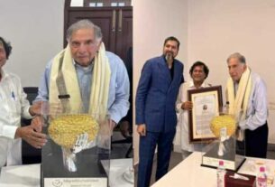 Ratan Tata Receives Kiss Humanitarian Award